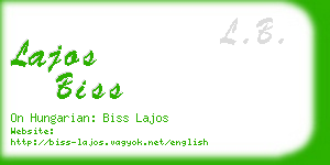 lajos biss business card